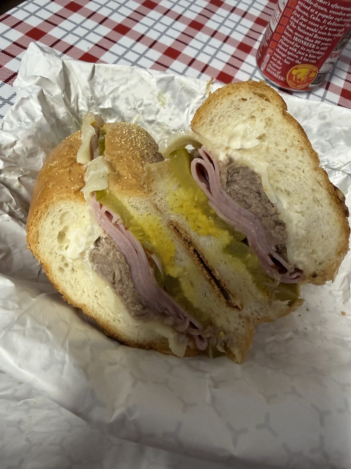 Breakfast Cuban sandwich on Cuban bread